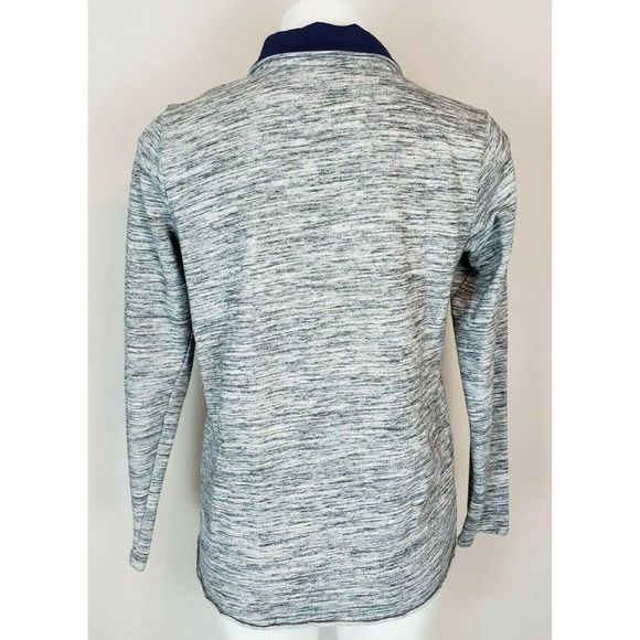 Victoria's Secret Pink 1/4 Zip Long Sleeved Shirt Gray Blue XS - Picture 2 of 5